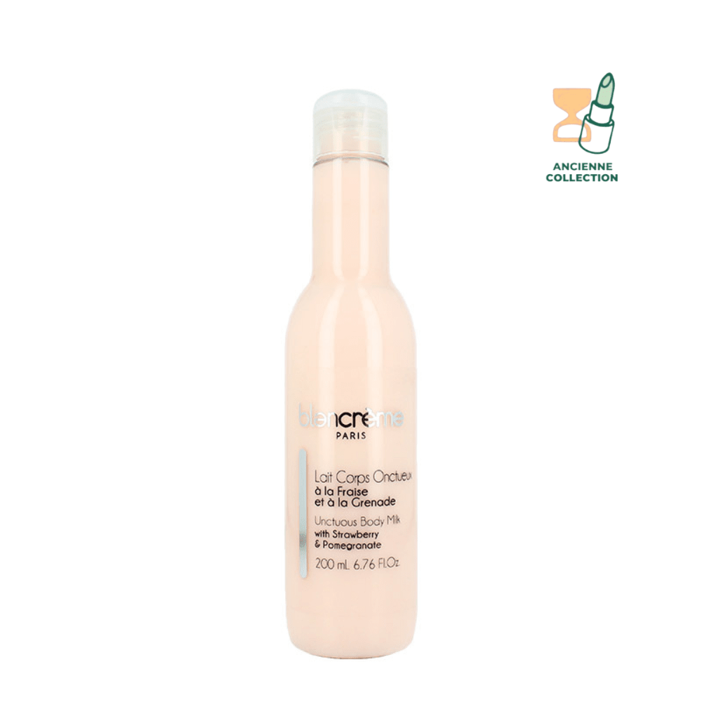 LAIT CORPS ONCTUEUX FRAISE & GRENADE Soin Corps BLANCRÈME 200 ml Parfum Fraise & Grenade